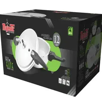 Majestic Elite Wok 12 Ltr Cooker with Glass Lid