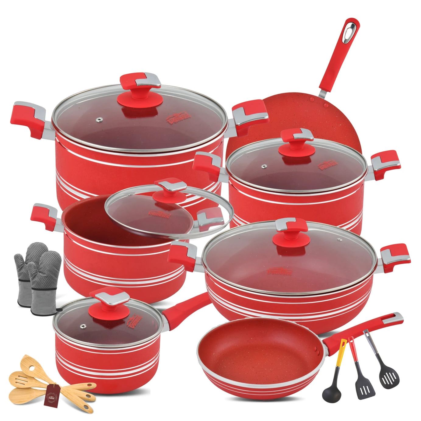 NonStick Jumbo Gift Set – 22 Pcs (Marble Coated)