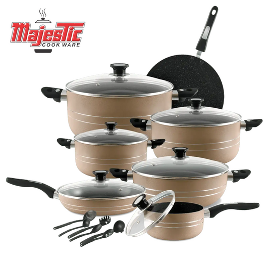 Majestic WONDER CHEF GIFT SET 19 Pcs (2-Layers Marble Coated)
