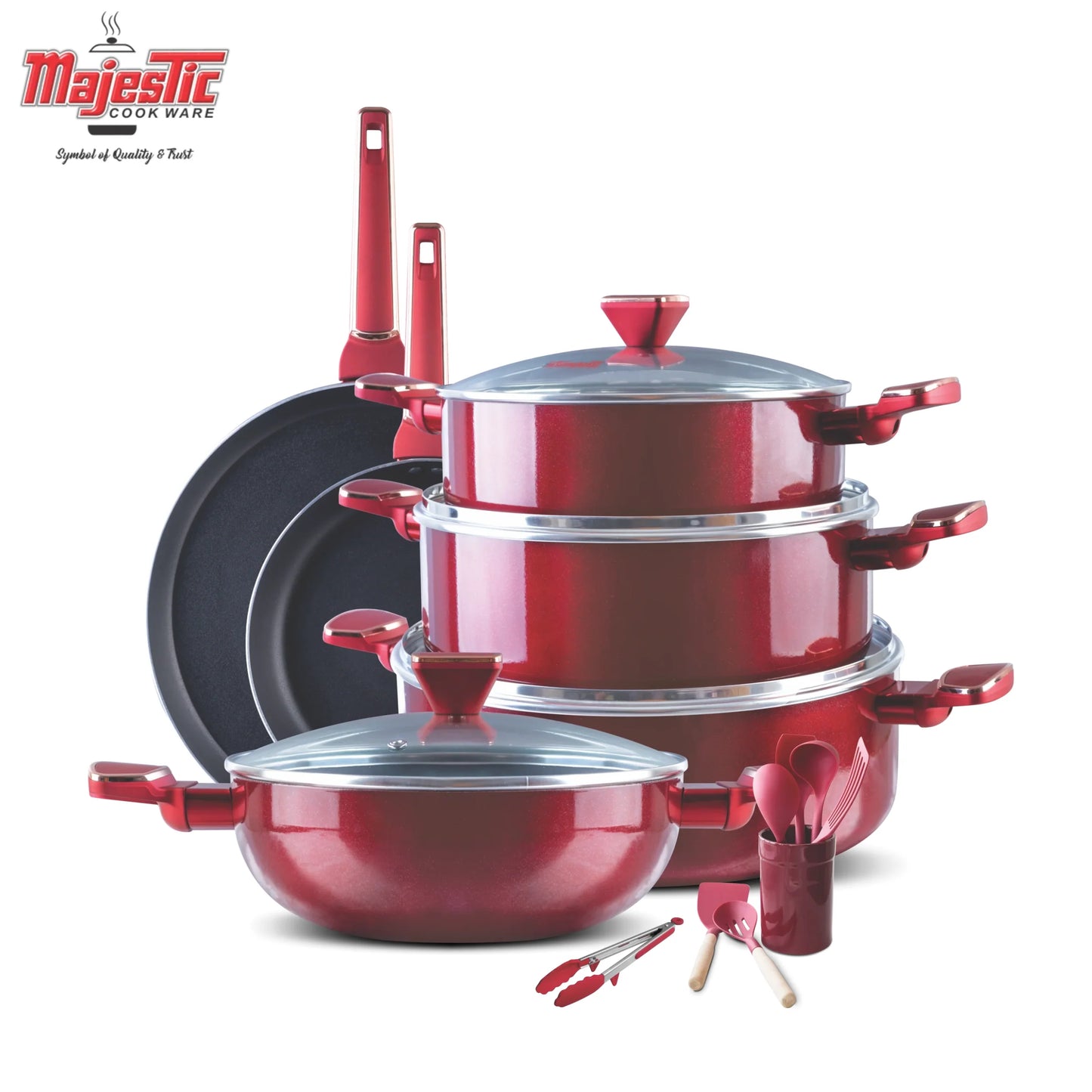 Majestic Vintage Nonstick Gift Set (Super Strong Coating) (Grey Color)